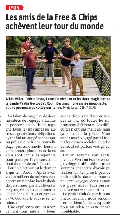 Le Progrès Tour du Monde 5 Amis fin